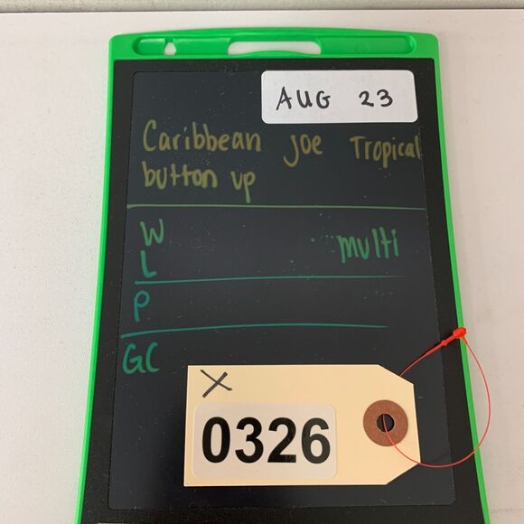 Caribbean Joe Faux Suede Shirt Womens L Large Multi Tropical Patterned Button Up - Picture 8 of 9